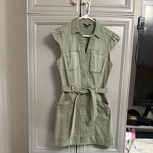 PAIGE Olive Sleeveless Utility Dress
